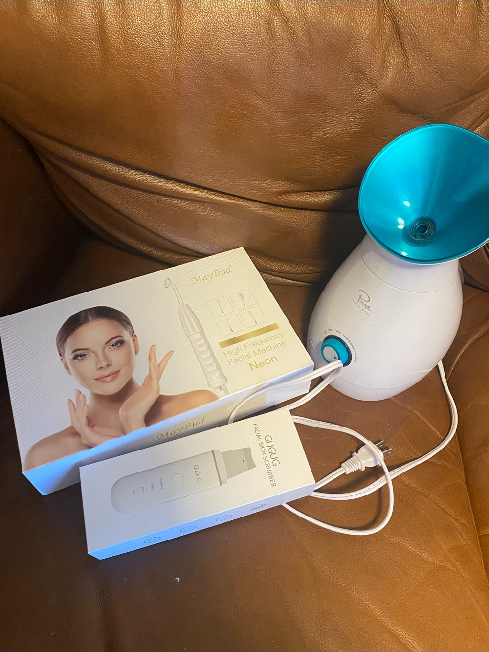 Facial Sauna Steamer with Teal Funnel - Portable Home Spa